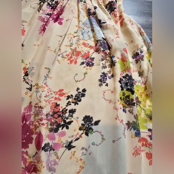 TED BAKER London Cream Attavia Summer Bloom Print Maxi, Size 3 - Picture 12 of 16